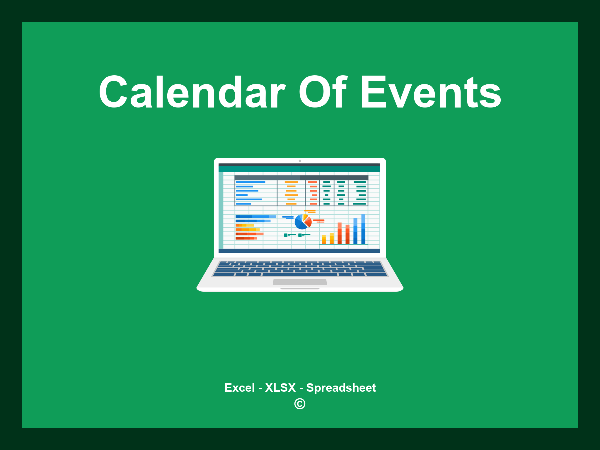 Calendar Of Events Template Excel