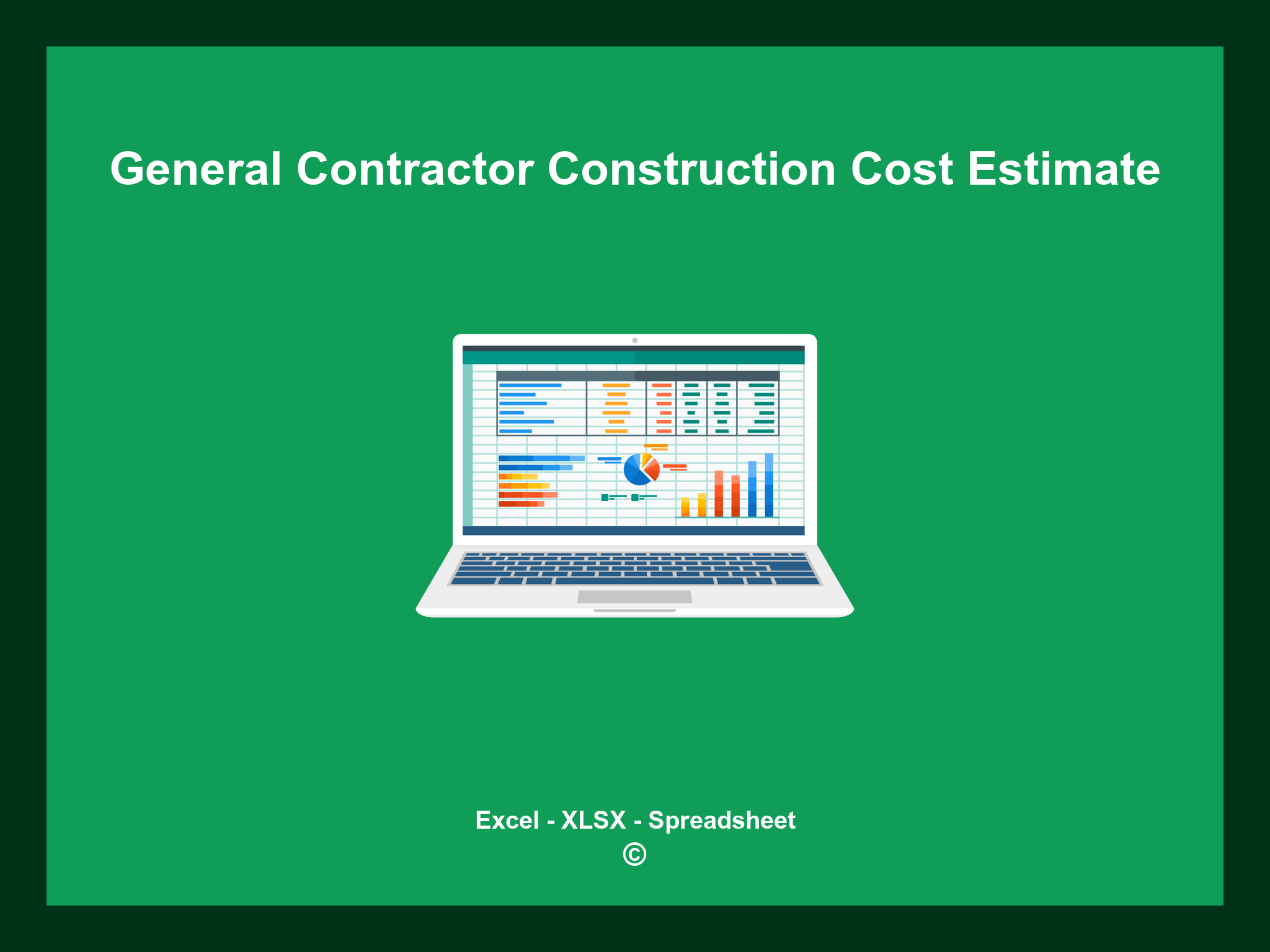 General Contractor Construction Cost Estimate Template Excel