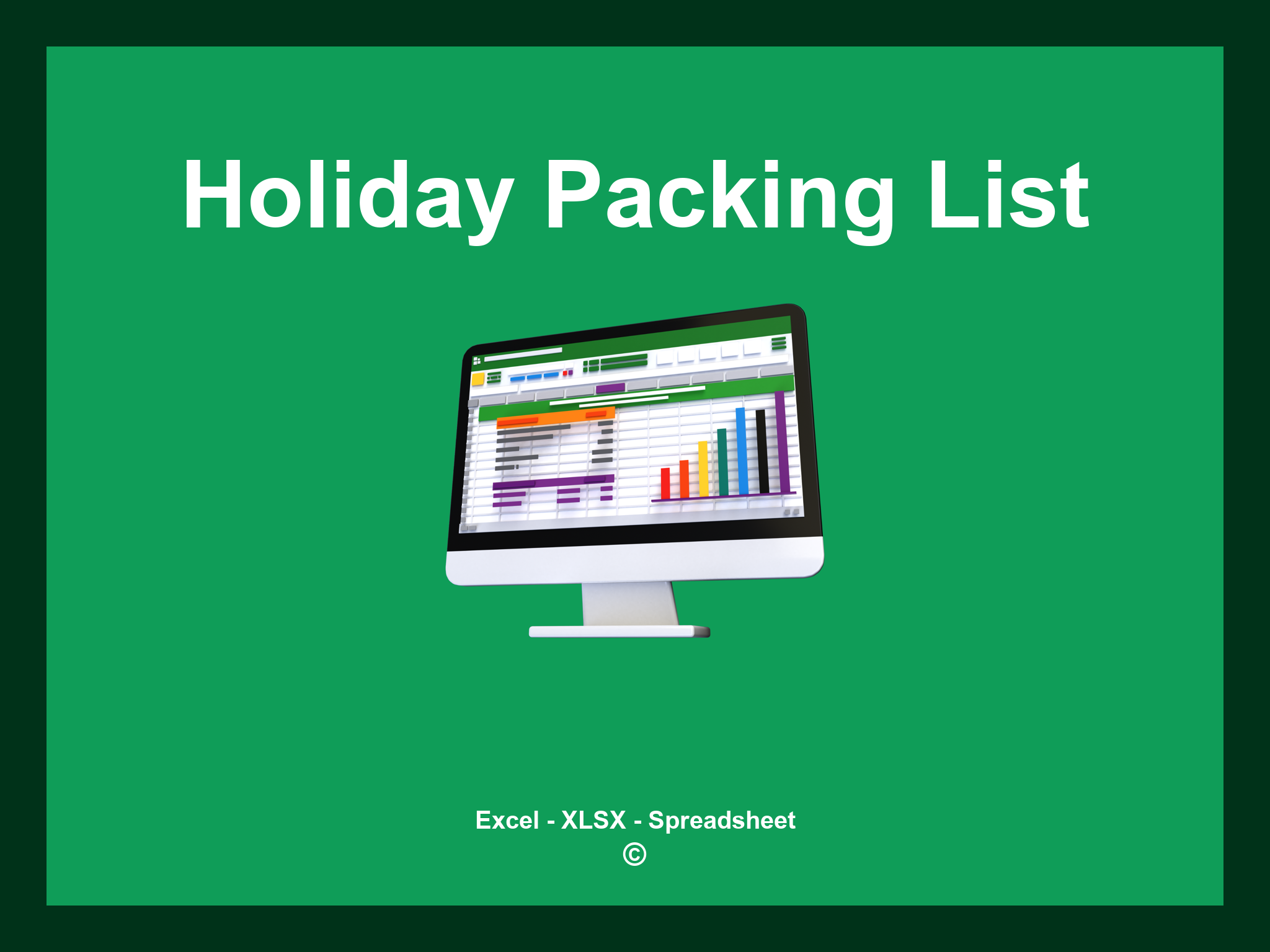 Holiday Packing List Template Excel