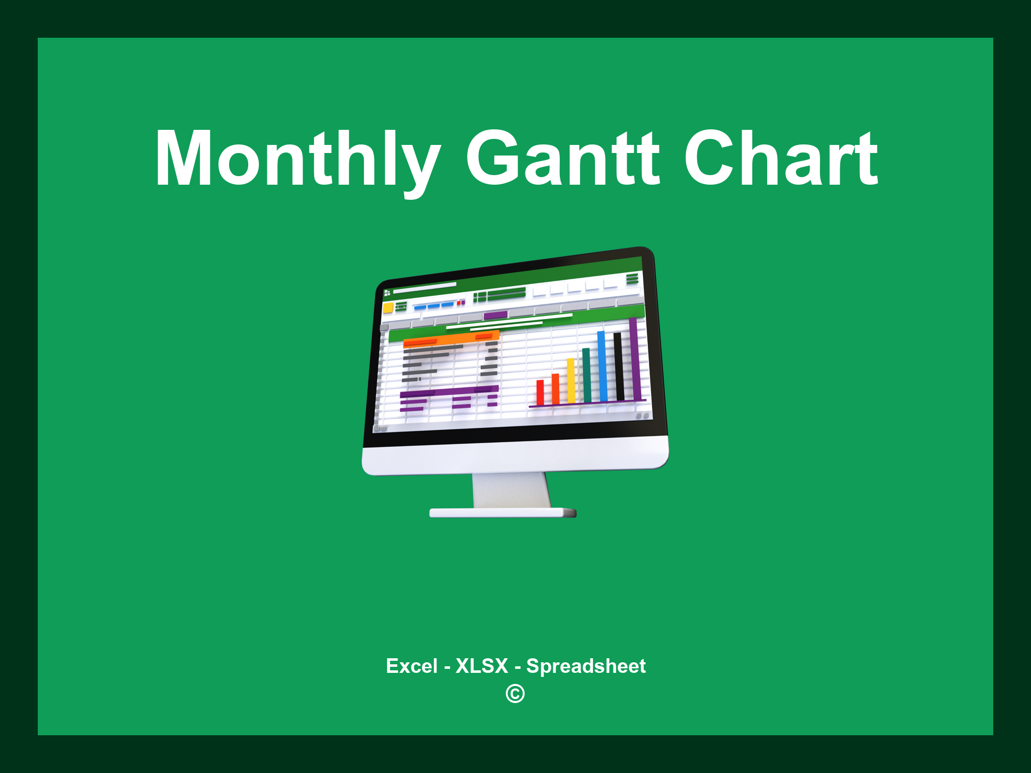 Monthly Gantt Chart Excel Template