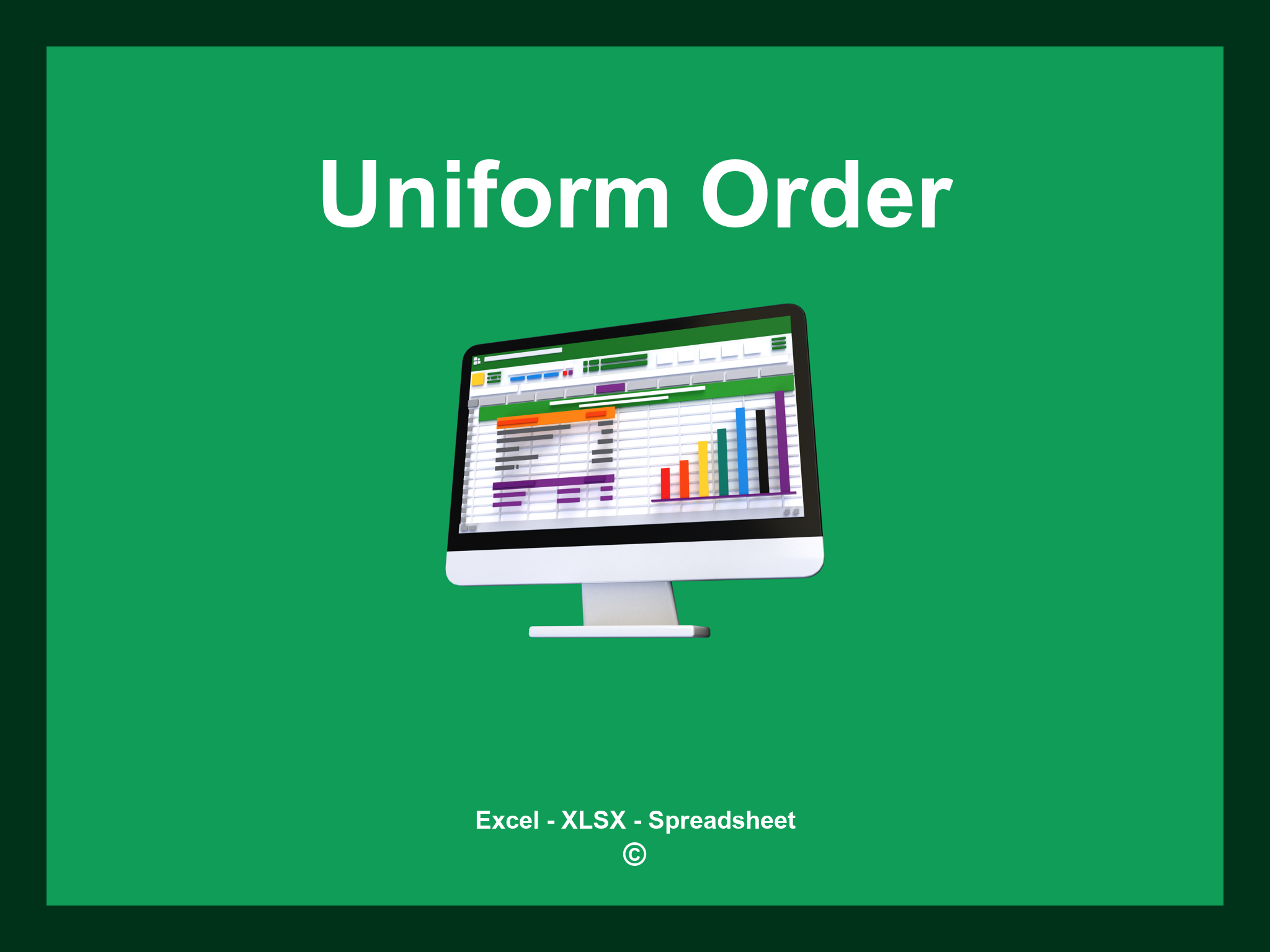 Uniform Order Template Excel